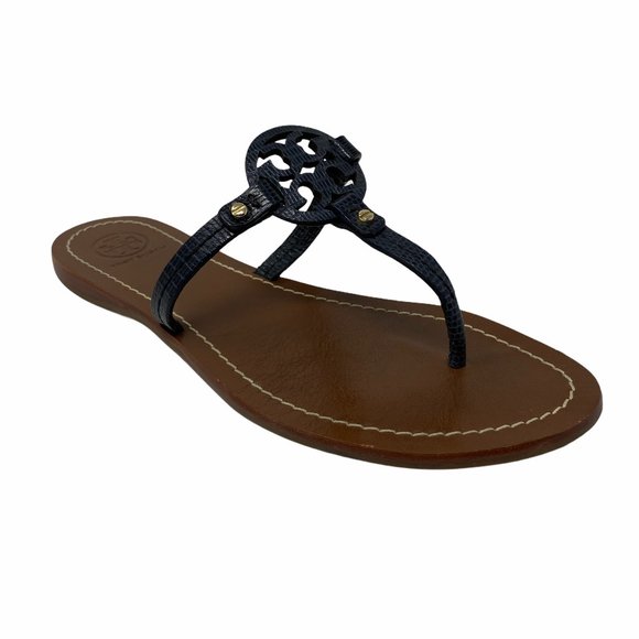 Tory Burch Mini Miller Black Gold Gabriel Flat